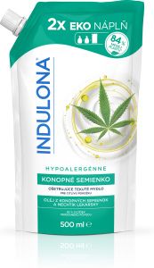 Indulona tekuté mýdlo Konopné semínko, náhradní náplň, 500 ml