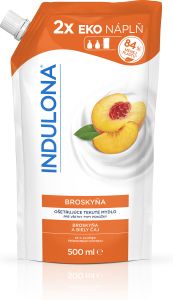 Indulona pečující tekuté mýdlo Broskev - náhradní náplň 500ml