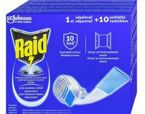 Raid Elektrický odpařovač, suchý polštářek 1+10 ks
