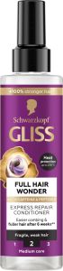 Schwarzkopf Gliss Full Hair Wonder bezoplachový kondicionér s kofeinem pro křehké, slabé vlasy 200ml