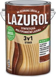 Lazurol 3v1 S1045 tenkovrstvá lazura na dřevo T022 palisandr 4 l