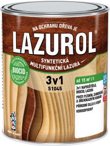 Lazurol 3v1 S1045 tenkovrstvá lazura na dřevo T024 cedr 0,75 l