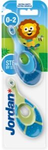 Jordan Step by Step dětský zubní kartáček, ve věku 0-2 let, 2 ks