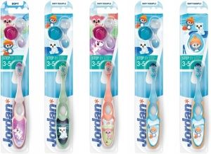 Jordan Step by Step dětský zubní kartáček, ve věku 3-5 let, 1 ks