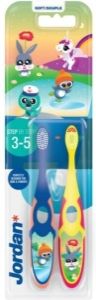 Jordan Step by Step dětský zubní kartáček, ve věku 3-5 let, 2 ks