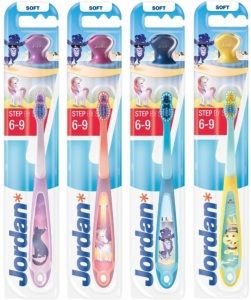 Jordan Step by Step dětský zubní kartáček, ve věku 6-9 let, 2 ks