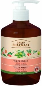Green Pharmacy Oliva a Goji tekuté mýdlo s dávkovačem 460 ml