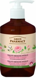Green Pharmacy Pižmová růže a Bavlna tekuté mýdlo s dávkovačem 460 ml