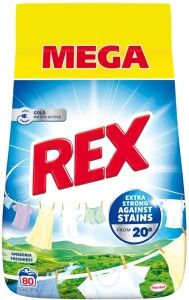 REX prací prášek Amazonia Freshness 80 praní, 4,4kg
