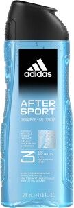 Adidas After Sport 3v1 sprchový gel na tělo, vlasy a pleť pro muže 400 ml
