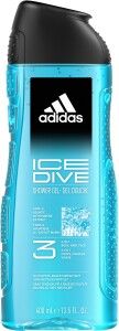 Adidas Ice Dive 3v1 sprchový gel na tělo, vlasy a pleť pro muže 400 ml