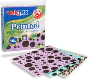 Vektex houbové utěrky Printed 3 ks