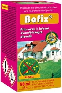 AgroBio Bofix Herbicid trojkombinace účinných látek k hubení dvouděložných plevelů v trávnících 50 ml