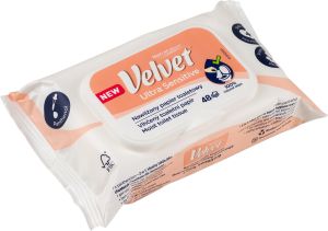 VELVET vlhčené ubrousky/toalet.papír ultra sensitive 48 ks