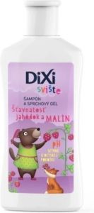 Dixi Sviště šampon a sprchový gel jahoda a malina pro děti 100 ml
