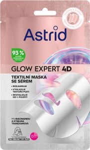 Astrid  Glow Expert 4D textilní pleťová maska, 1 ks