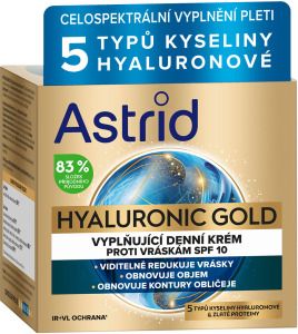 Astrid  Hyaluronic Gold denní pleťový krém 50 ml