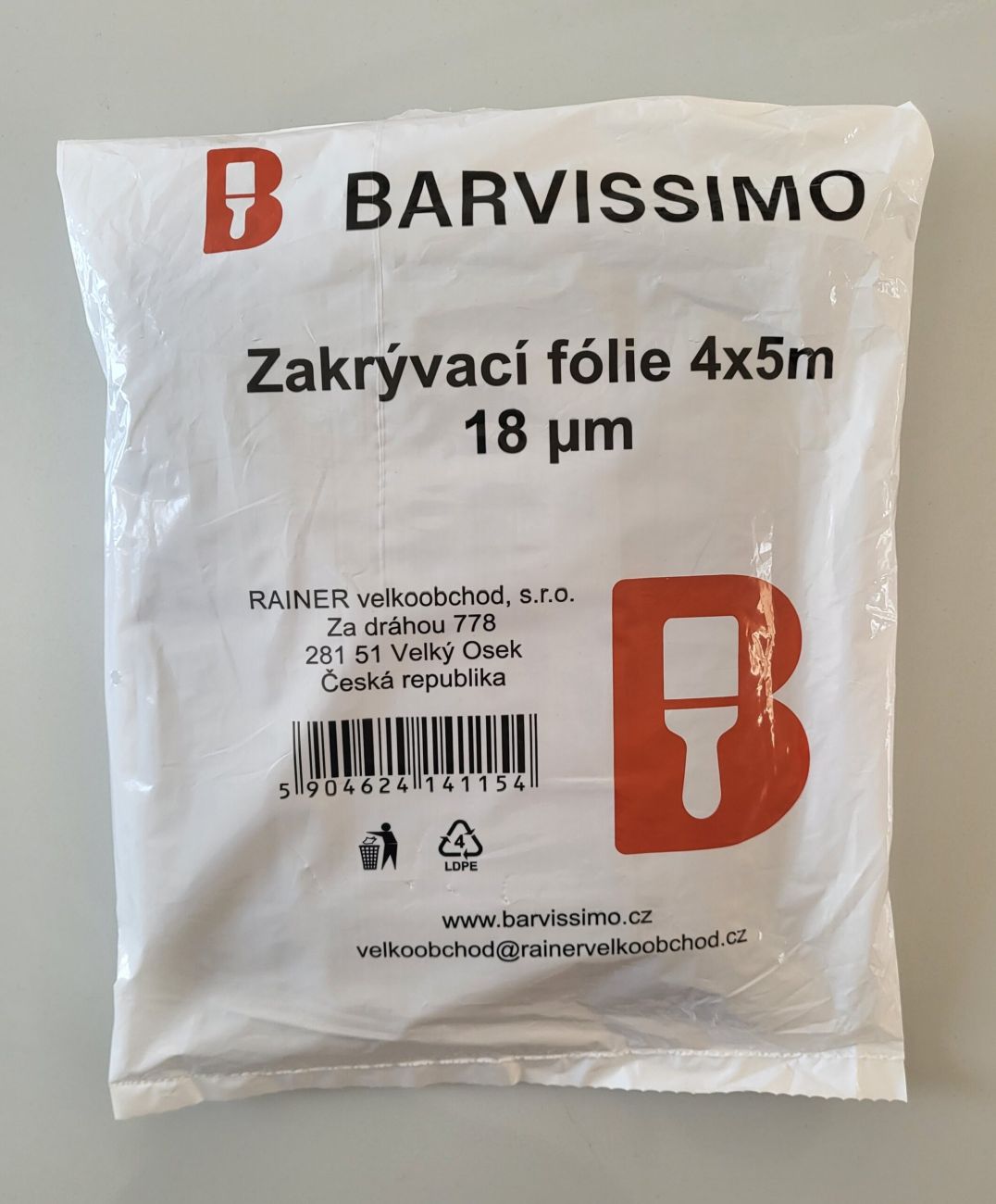 Zakrývací folie BARVISSIMO 4x5m 18my                          