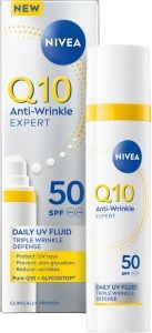 Nivea Q10 UV Fluid OF 50 denní krém proti vráskám, 40 ml