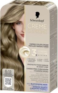 Schwarzkopf Creme Supreme barva na vlasy 8-16 chladná popelavá světlá blond 60 ml