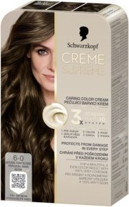 Schwarzkopf Creme Supreme barva na vlasy 6-0 přirozená tmavá blond 60 ml