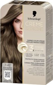 Schwarzkopf Creme Supreme barva na vlasy 7-42 béžová blond 60 ml