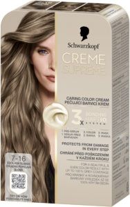 Schwarzkopf Creme Supreme barva na vlasy 7-16 chladná popelavá blond 60 ml