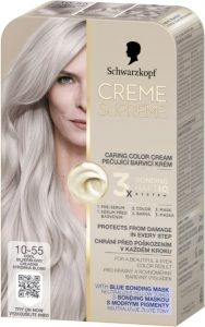 Schwarzkopf Creme Supreme barva na vlasy 10-55 chladná stříbrná blond 60 ml
