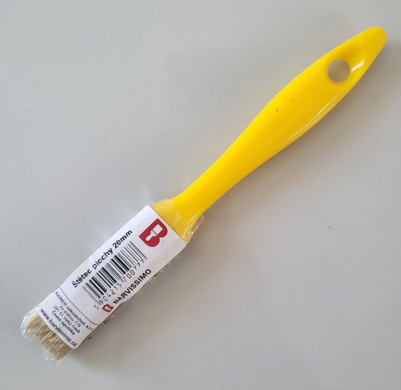 Štětec plochý UNI žlutý BARVISSIMO 20 mm                          