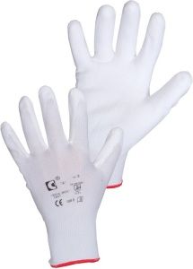 Brita CXS White pracovní rukavice, máčení v polyuretanu, velikost 9, 1 pár