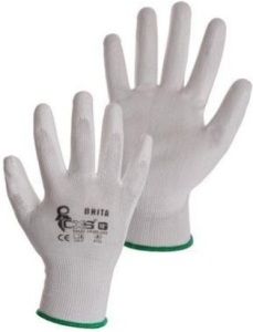 Brita CXS White pracovní rukavice, máčené v polyuretanu, velikost 10, 1 pár