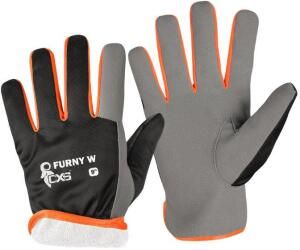 RUKAVICE PRAC.KOMBI FURNY W PLYŠ.Č.11 blistr