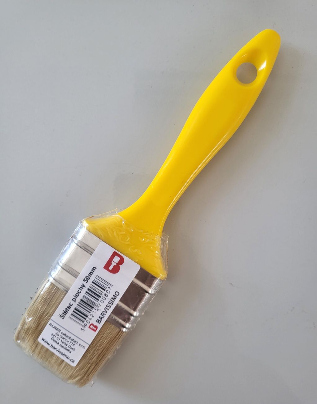 Štětec plochý UNI žlutý BARVISSIMO 50 mm                          