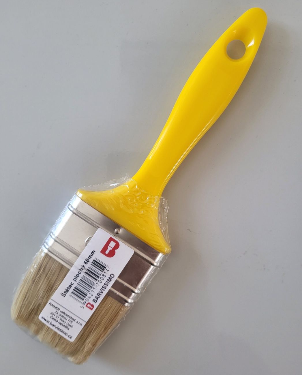 Štětec plochý UNI BARVISSIMO žlutý 60 mm                          