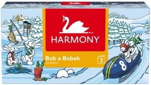 Harmony Universal 2vrstvé papírové kapesníčky v krabičce Bob & Bobek 150 ks