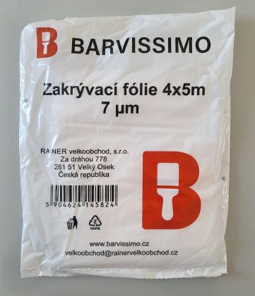 Zakrývací malířská folie BARVISSIMO 4x5m 7my                          