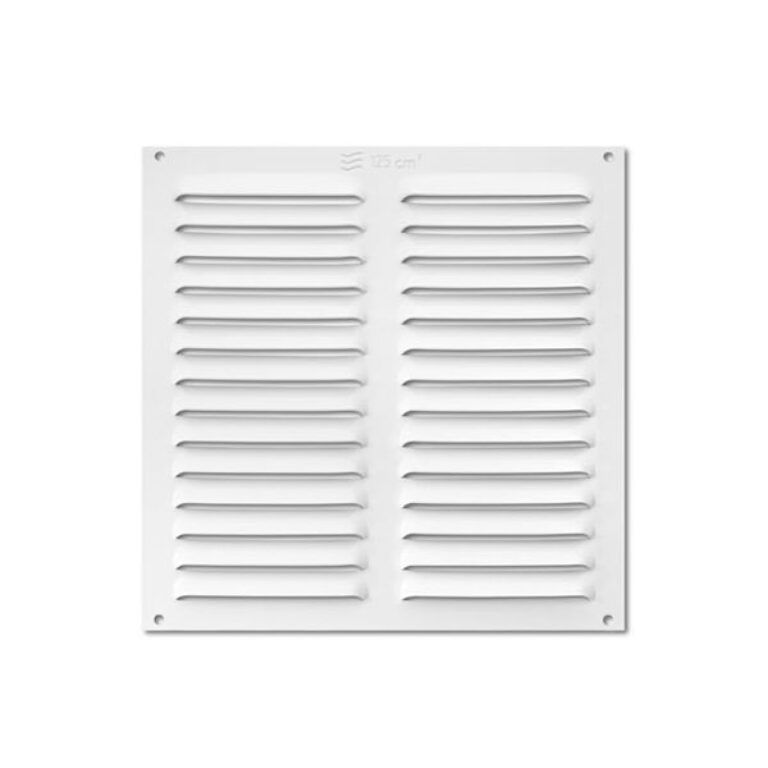 Větrací mřížka hliník. 200x200mm/Bílá lakovaná - výprodej                          