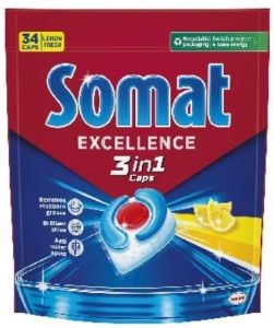 Somat Lemon 3v1 tablety do myčky 34 ks, 615,4 g