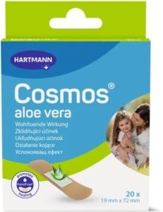 Cosmos náplasti s aloe vera 1,9 x 7,2 cm, 20 ks