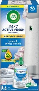 Air Wick Active Fresh Refill Linen & White Orchid - Prádlo a orchidej automatický osvěžovač komplet 228 ml