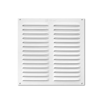 Větrací mřížka hliník. 200x200mm/Bílá lakovaná samolepící - výprodej                          