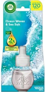 Air Wick Essential Oils Ocean Waves & Sea Salt - Ocean a mořská sůl, elektrický osvěžovač náhradní náplň 19 ml