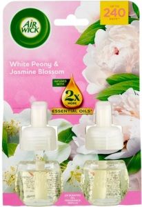 Air Wick White Peony & Jasmine Blossom - Pivoňka a jasmínový květ DUO elektrický osvěžovač náhradní náplň 2 x 19 ml