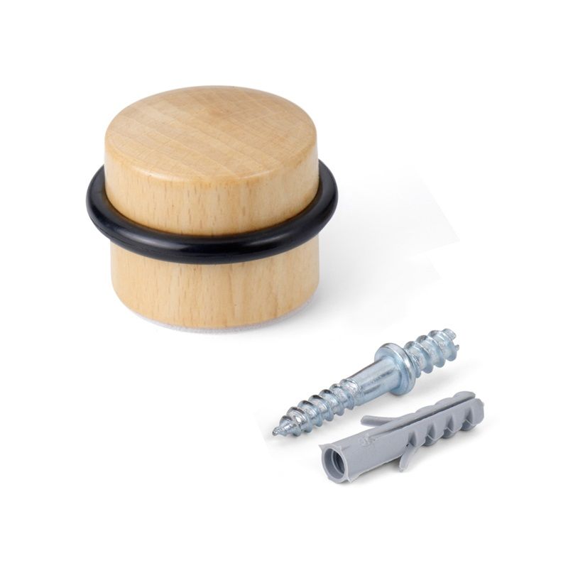 Zarážka dveří kulatá - buk, na šroub                          