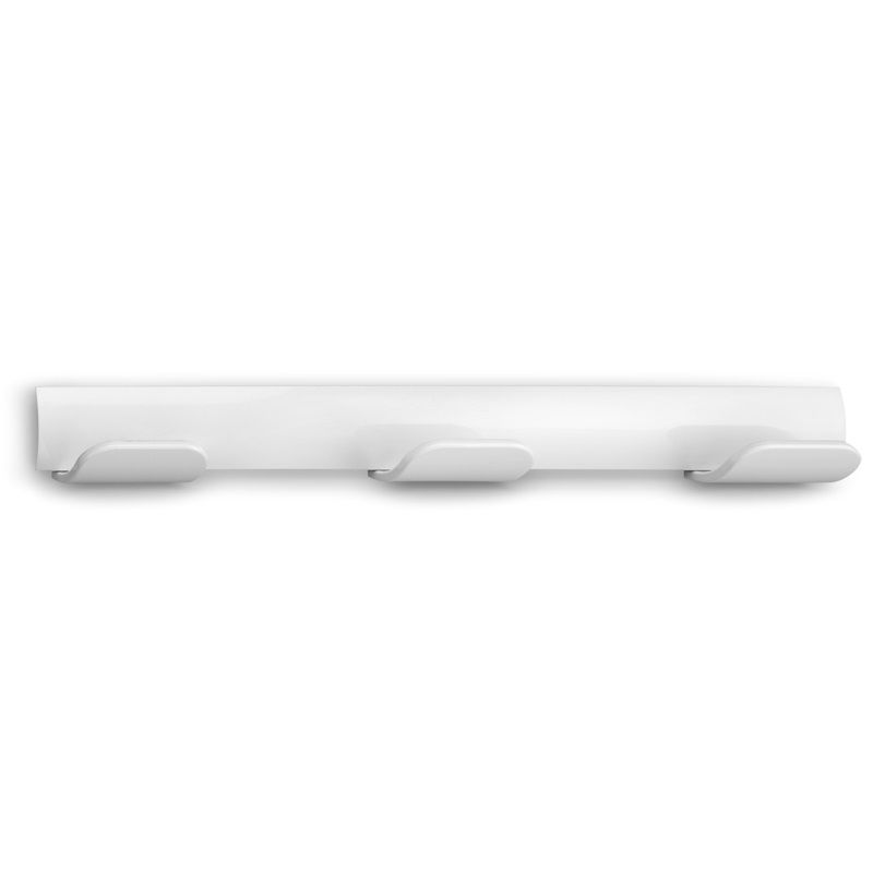 Věšák kovový na šroub 3háčkový - bílý                          