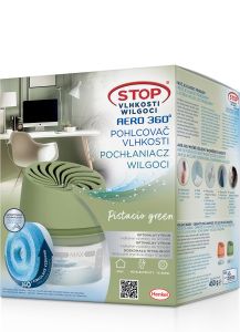 Obrázek 1. produktu POHLCOVAČ VLHKOSTI CERESIT AERO 360° přístroj PISTÁCIOVÝ+tableta 1x450G