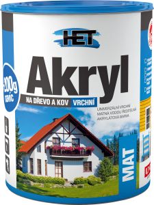 VYŘAZENO - MD - Het Akryl Mat univerzální barva na dřevo i kov, 0620 žlutá, 900 g