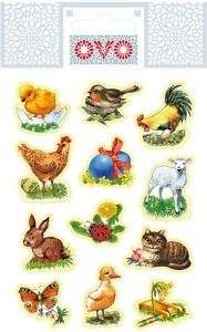 OVO obtisky na vajíčka tradiční, 12 motivů, 1 arch