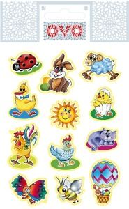 OVO obtisky na vajíčka moderní, 12 motivů, 1 arch