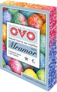 OVO gelové barvy na vajíčka efekt mramor, 5 barev + rukavice, 5 × 5 ml